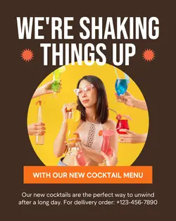 New Cocktail Menu Promotion Instagram Post