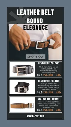 Leather belt sale promotion
