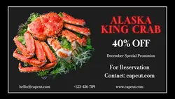 Alaska King Crab Food Promotion Twitter Post