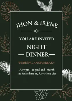 Personal occasions - Invitation anivesary