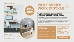 Furniture Promotion Desk Office Facebook Cover