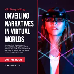 Black and Red VR Event Instagram Post