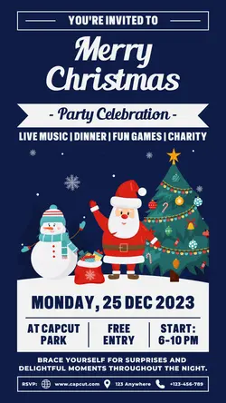 Christmas Party Poster Promotion TikTok Post