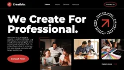 Black Modern Creative Agency Website