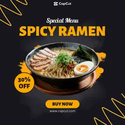 Special Menu Spicy Ramen Instagram Post