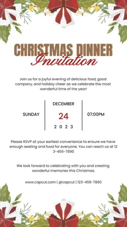 Other Industries Christmas Dinner Invitation