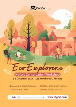 Campus event summer camp activity poster portrait