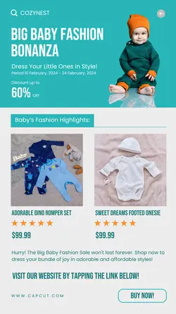 Baby Fashion Sale Instagram story