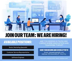 Business Hiring Blue Facebook Post