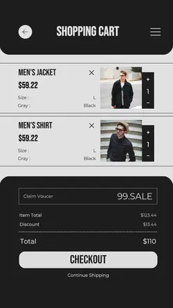 2024hot Shopping Cart Men's Clothes