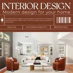 Interior Design Living Room Instagram Post