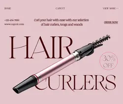Electronics Hair Curlers Promotion Facebook Post