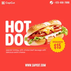 food hotdog special cheese instagram post