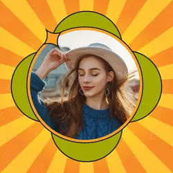 Non-marketing Instagram profile photo retro style