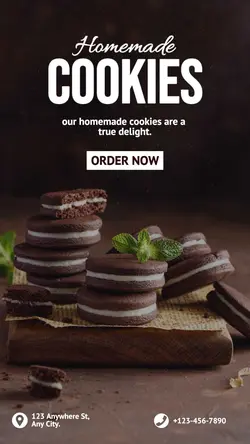 Homemade Cookies Product Display Instagram Story