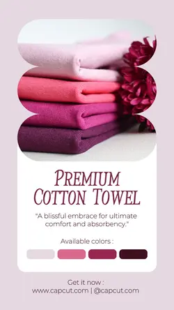 Premium Cotton Towel Introduction Instagram Story