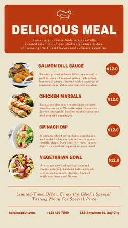Food Delicious Meal Menu 