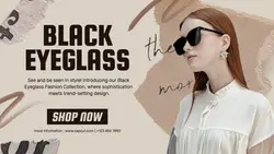 Black Eyeglass Fashion Promotion Twitter Post
