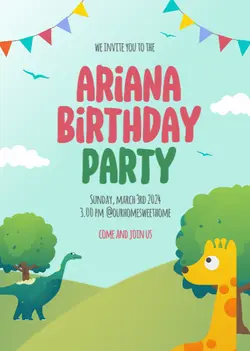 Non-marketing Birthday Invitation