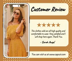 Fashion Industry Customer Review Facebook Post