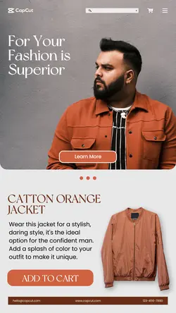 Fashion Orange Brown Jacket Promotion Instagram Story