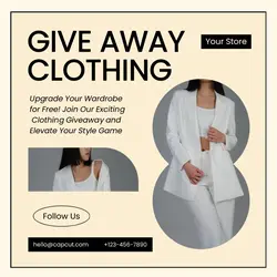 Give Away Clothing Instagram Post