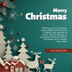 Merry Christmas Greeting Card Instagram Post