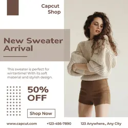 Fashion Women Attire Sweater Instagram Post