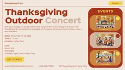 Thanksgiving Concert Donation Promotion Twitter