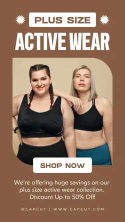 Brown Minimalist Plus Size Active Wear TikTok