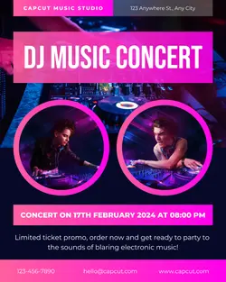 DJ Music Concert Instagram Portrait