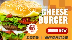 Cheese Burger Promo Facebook Cover