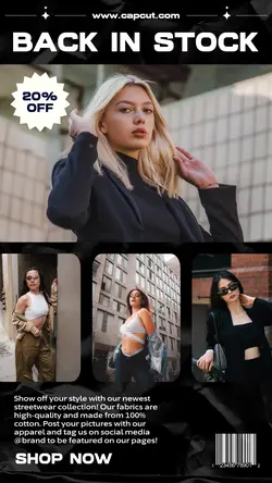 Fashion Apparel Back in Stock Instagram Story