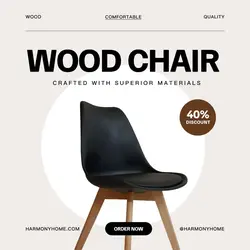 Furniture Wood Chair Sale Instagram Post