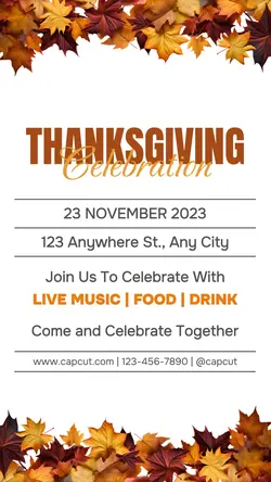 Thanksgiving Party Instagram Story