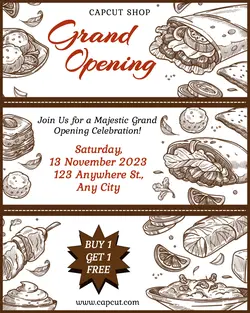 Food Arabian Restaurant Grand Opening Instagram Portrait