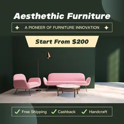 E-commerce Furniture Chair Hero Image Elegant