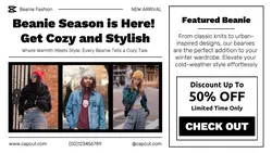 Fashion Style Beanie Promotion Twitter Post