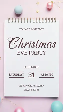 Chirstmas Eve Party Invitation Instagram Story