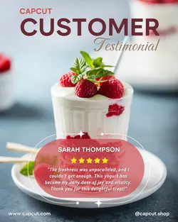Beverage Yogurt Display Instagram Post Customer Testimonial