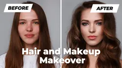 Youtube Thumbnail - Vlog - Hair & Makeup Makeover