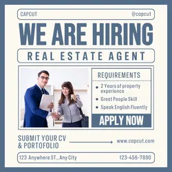 Real Estate Agent Job Vacancy Instagram Post