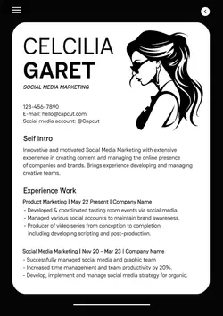 Non-Marketing Resume Black Illustration
