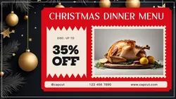 Christmas Dinner Menu Promotion You Tube Thumbnail