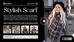 Fashion Stylish Scarf Display Twitter Post