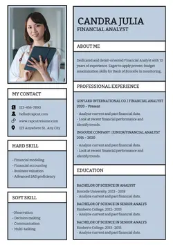 Busines Resume Financial Analyst
