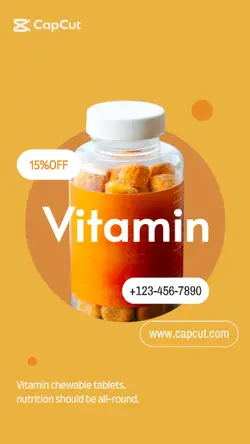 Medical Health product Vitamin Discount Minimalist
