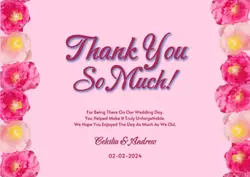 Non-marketing Personal Cards Wedding