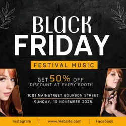 Black Friday Sales Promotion Instagram Post Black Yellow