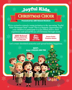 Christmas Choir Invitation Instagram Portrait